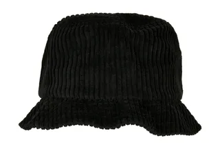 Flexfit Grote corduroy vissershoed in Black, voorkant