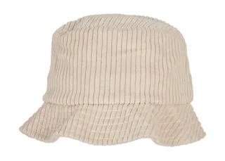 Flexfit Grote corduroy vissershoed in Offwhite, voorkant