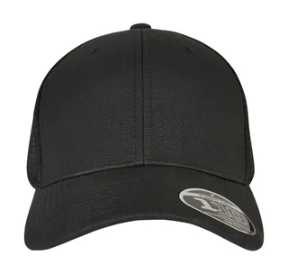 Flexfit 110 Flexfit ripstop meshpet in Black, voorkant