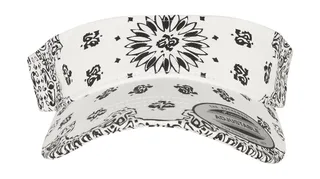 Flexfit Visor Bandana Print in White, voorkant