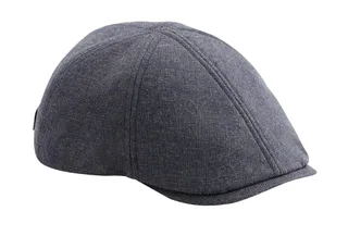Beechfield Linnen Gatsby zomerpet in Blue Linen, voorkant