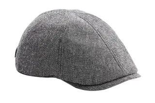 Beechfield Linnen Gatsby zomerpet in Grey Linen, voorkant