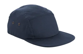 Beechfield Canvas 5-panel cap in Navy, voorkant