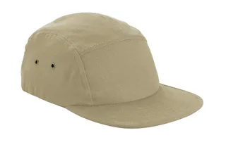 Beechfield Canvas 5-panel cap in Desert Sand, voorkant