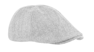 Beechfield Ivy flat cap in Light Grey, voorkant