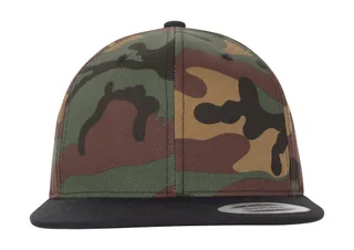 Flexfit Classic Snapback 2-Tone Camo in Green Camo/Black, voorkant