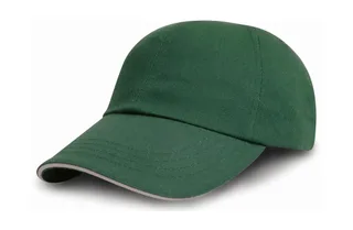 Result Headwear Drill-pet van geborsteld katoen in Forest/Putty, voorkant