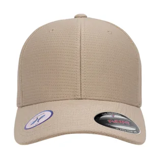 Flexfit Cool and Dry Calocks tricotpet in Khaki, voorkant