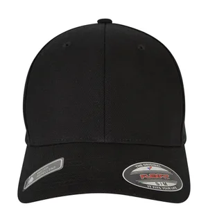 Flexfit Wooly Combed Waterrepellent in Black, voorkant