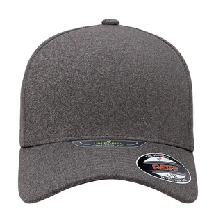 Flexfit Unipanel melange pet in Melange Heather Grey, voorkant