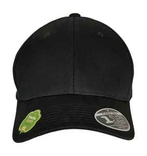 Flexfit 110 pet van biologisch katoen in Black, voorkant
