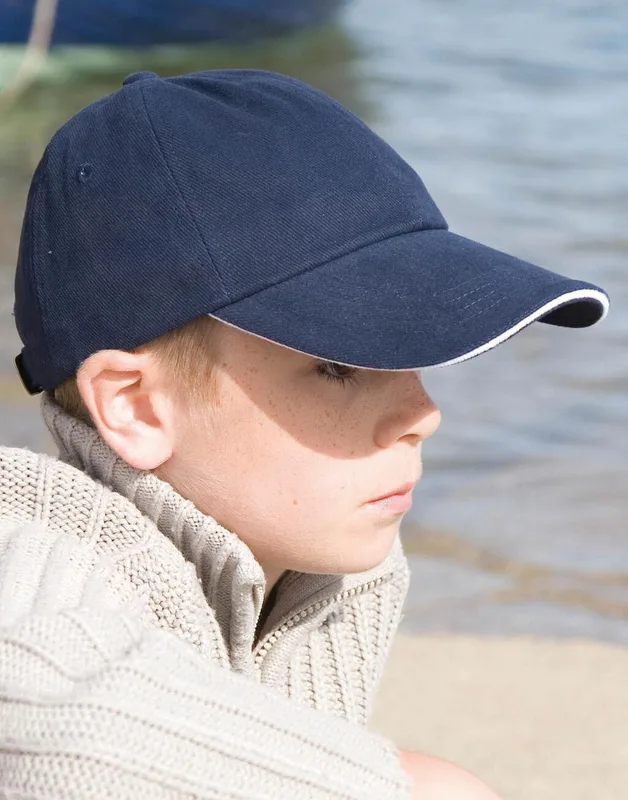 Result Headwear Kinderpet van geborsteld katoen