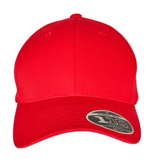 Flexfit 110 Curved Visor Snapback in Red, voorkant