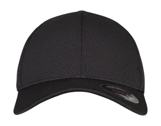 Flexfit 3D Hexagon jerseypet in Black, voorkant