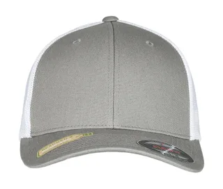 Flexfit Trucker Recycled Mesh in Grey/White, voorkant