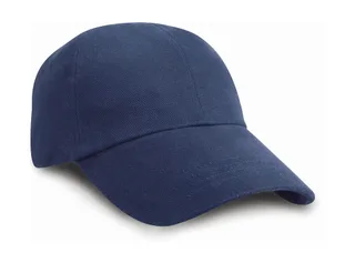 Result Headwear Kinderpet van geborsteld katoen in Navy, voorkant