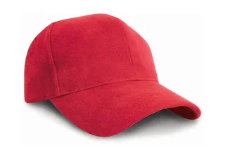 Result Headwear Pro-Style zware katoenen pet in Red, voorkant