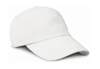 Result Headwear Low-profile pet van geborsteld katoen in White, voorkant