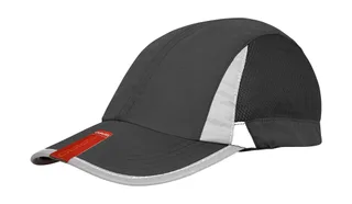 Result Headwear Spiro sportpet in Black/White, voorkant