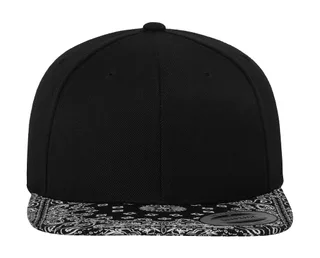 Flexfit Bandana Snapback in Black/Paisley, voorkant