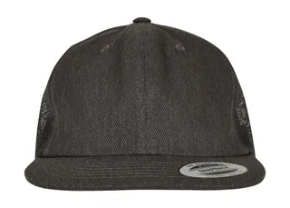 Flexfit Denim Trucker in Black Raw, voorkant