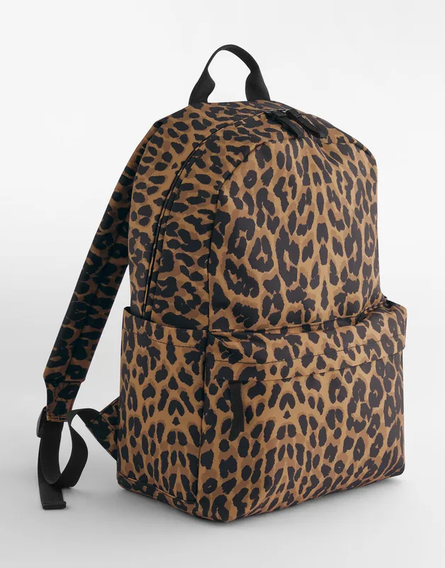 Bagbase Rugzak met luipaardprint
