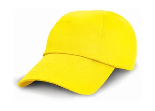 Result Headwear Kinder katoenen low-profile pet in Yellow, voorkant