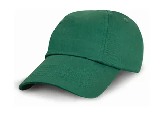 Result Headwear Kinder katoenen low-profile pet in Bottle Green, voorkant