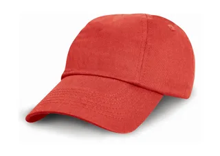 Result Headwear Kinder katoenen low-profile pet in Red, voorkant
