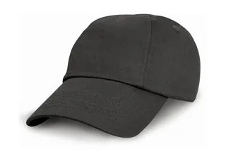 Result Headwear Kinder katoenen low-profile pet in Black, voorkant