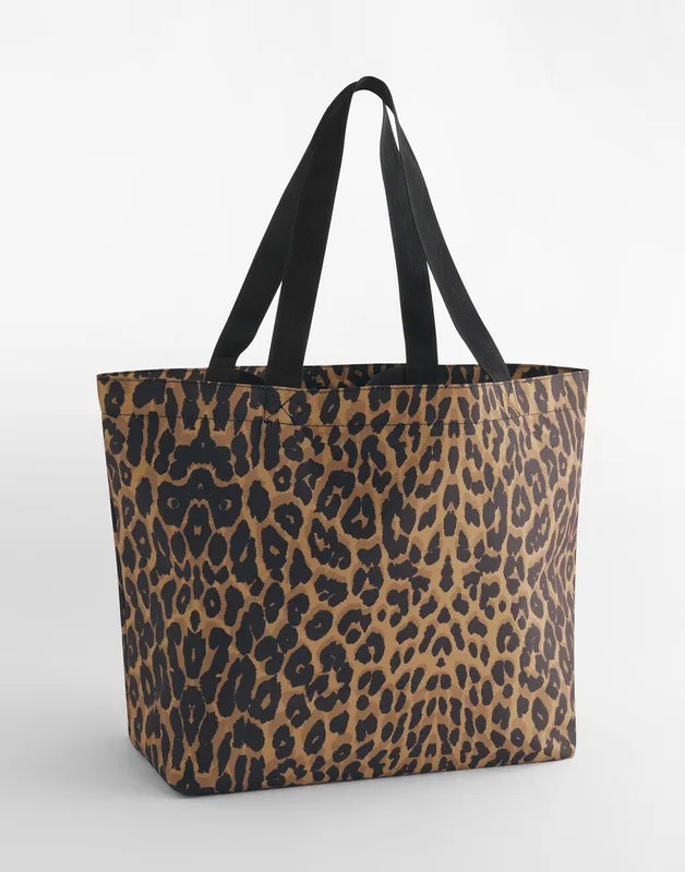 Bagbase Shopper met luipaardprint