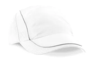 Beechfield Coolmax® Flow mesh cap in White, voorkant