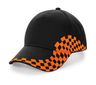 Beechfield Grand Prix pet in Black/Orange, voorkant