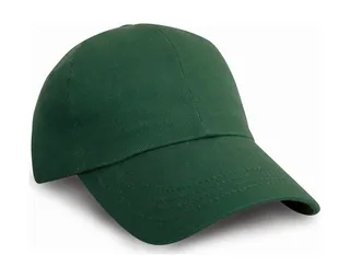 Result Headwear Heavy cotton drill cap in Bottle Green, voorkant