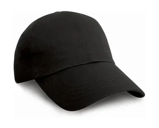 Result Headwear Heavy cotton drill cap in Black, voorkant