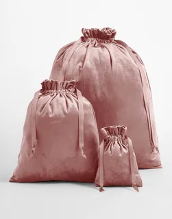 Bagbase Velvet gift bag in Rose Quartz, voorkant
