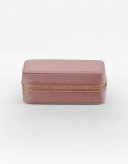 Bagbase Velvet Travel Jewellery Box in Rose Quartz, voorkant