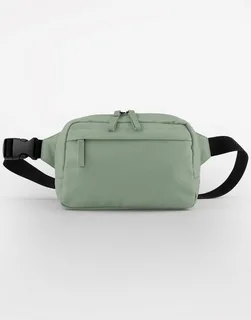 Bagbase Premium recycled cross body bag in Dusty Green, voorkant
