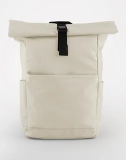 Bagbase Premium recycled roll-top backpack in Natural Stone, voorkant