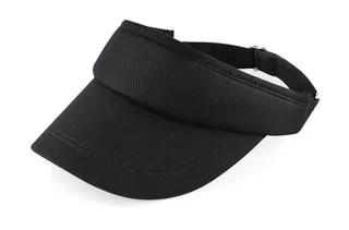 Beechfield Sports visor in Black, voorkant