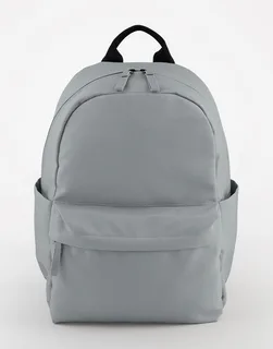 Bagbase Premium recycled mini backpack in Pure Grey, voorkant