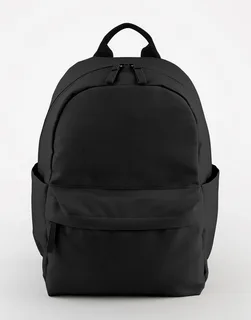 Bagbase Premium recycled mini backpack in Black, voorkant