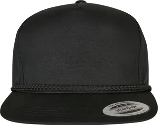 The Classics Yupoong Classic poplin golfpet in Black, voorkant