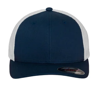 Flexfit Tweekleurige mesh truckerspet in Navy/White, voorkant