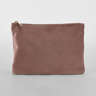 Bagbase Velvet Accessory Pouch in Rose Quartz, voorkant