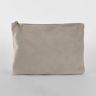 Bagbase Velvet Accessory Pouch in Moonstone, voorkant