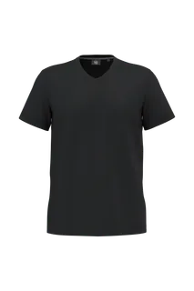 WK. Designed To Work Ecologisch antibacterieel heren-T-shirt met V-hals in Black, voorkant