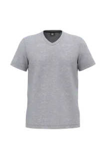 WK. Designed To Work Ecologisch antibacterieel heren-T-shirt met V-hals in Oxford Grey, voorkant