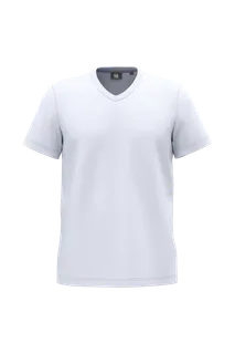 WK. Designed To Work Ecologisch antibacterieel heren-T-shirt met V-hals in White, voorkant