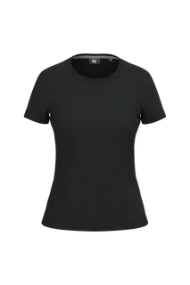 WK. Designed To Work Dames-T-shirt met antibacteriële behandeling in Black, voorkant